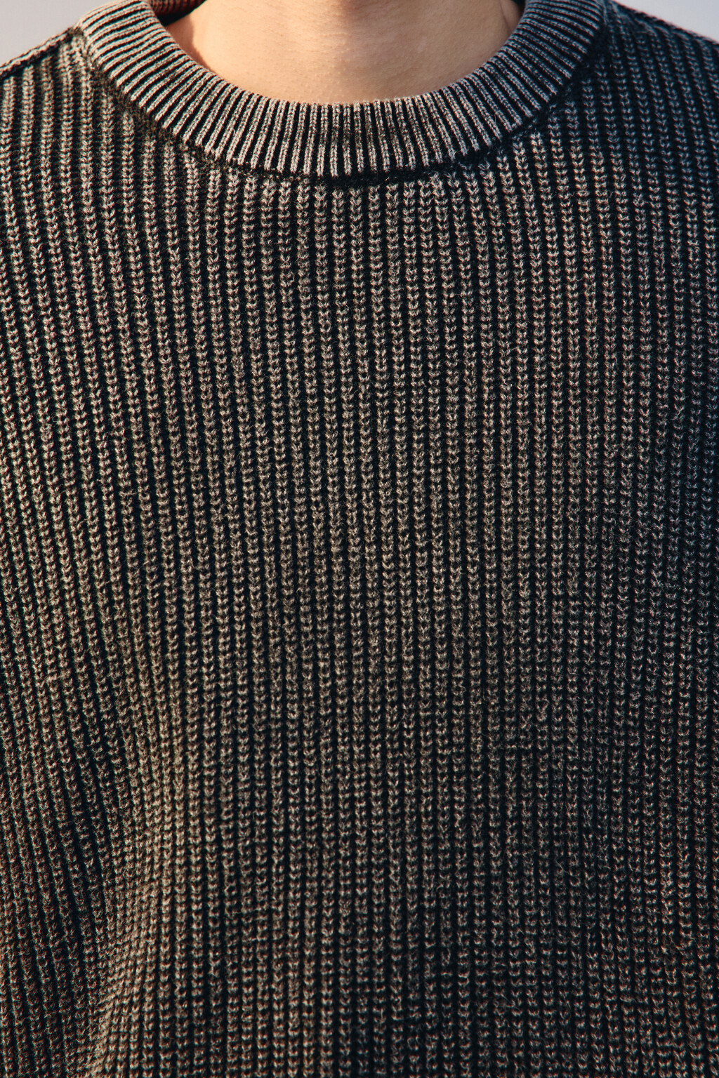 Джемпер вязаный с вареным эффектом - цвет синий - 6