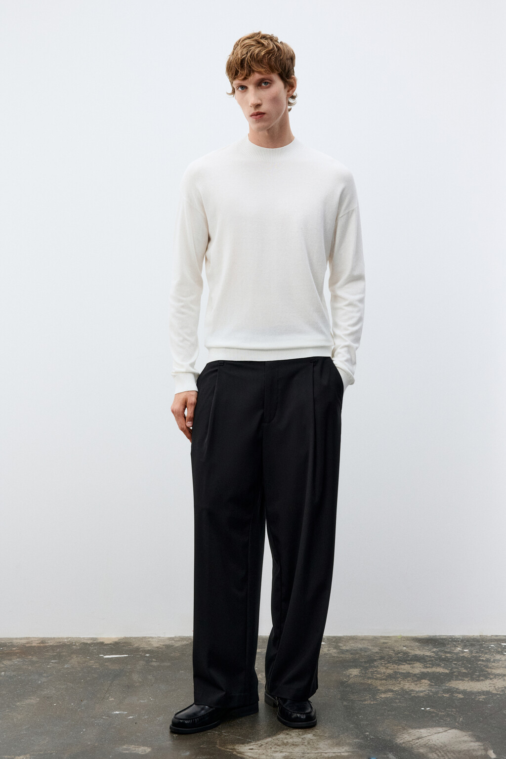 Джемпер тонкий вязаный - цвет белый - 4