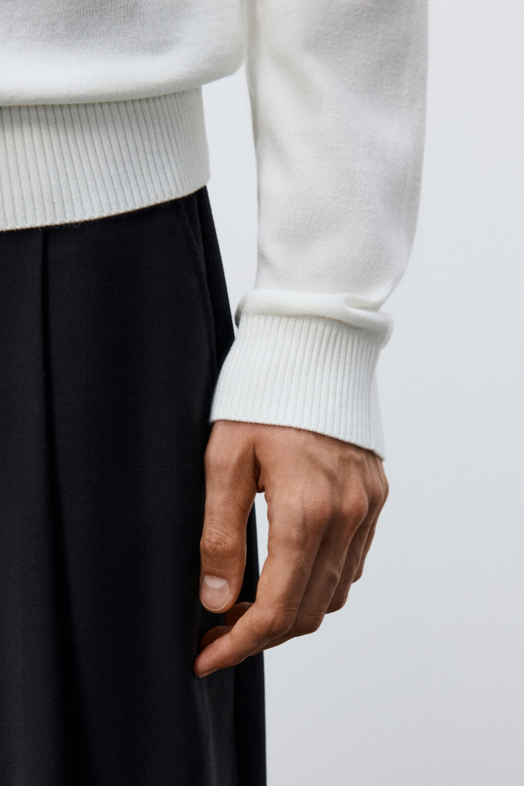 Джемпер тонкий вязаный - цвет белый - 6