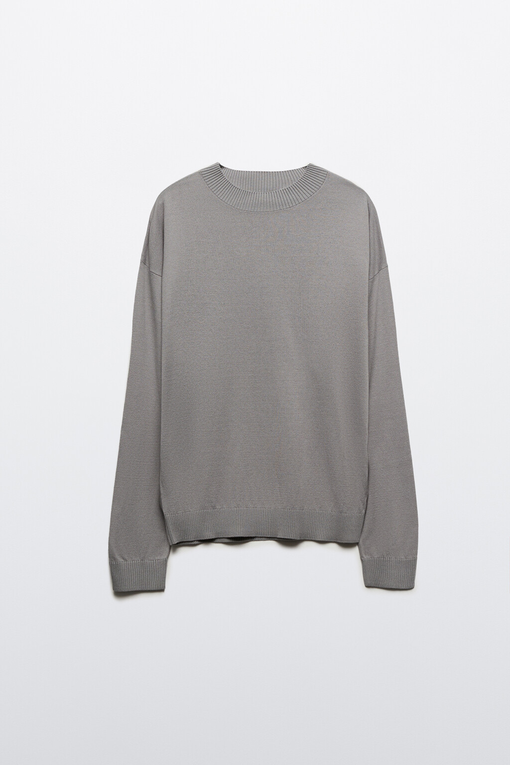 Джемпер тонкий вязаный - цвет серый - 7