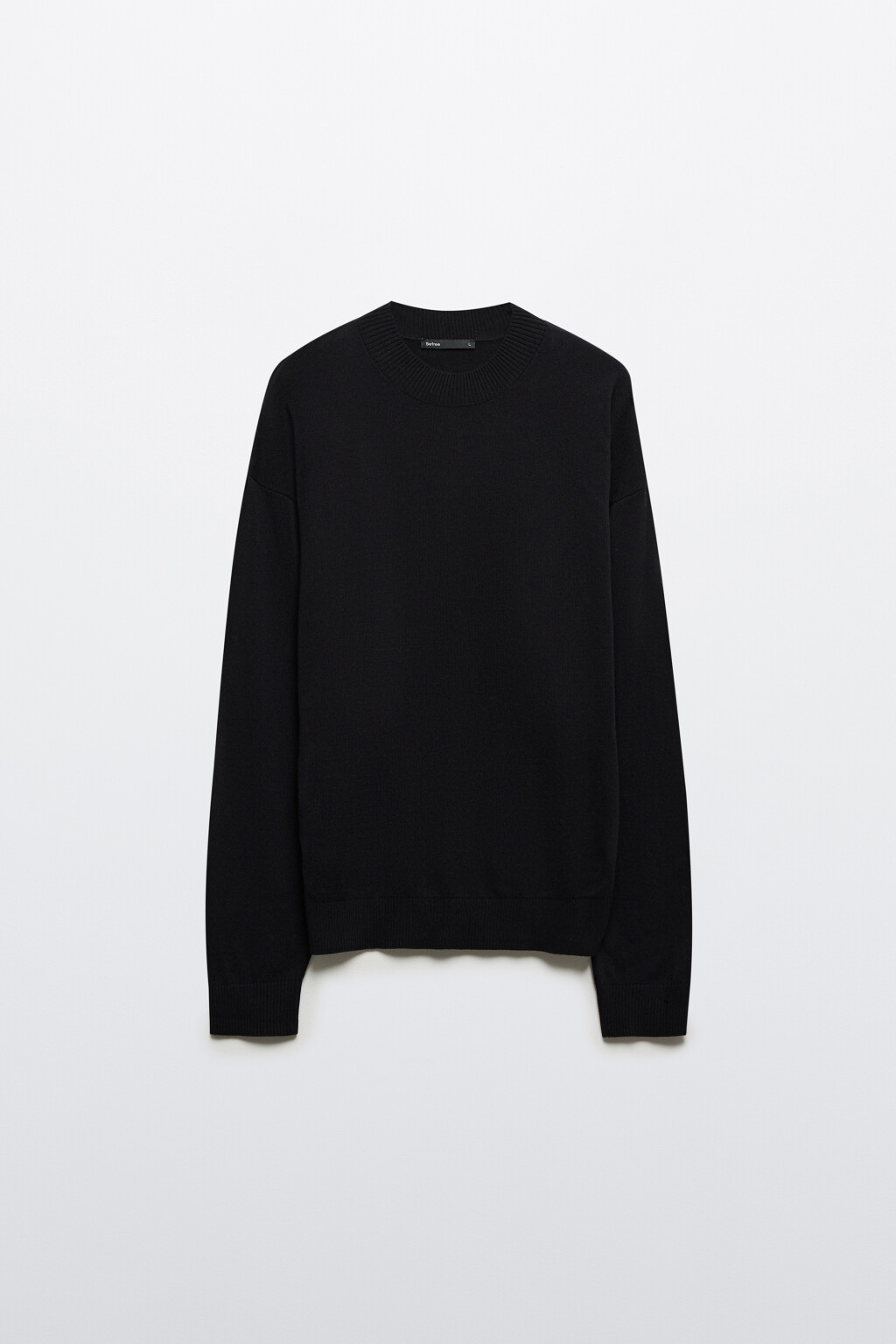 Джемпер тонкий вязаный - цвет черный - 7