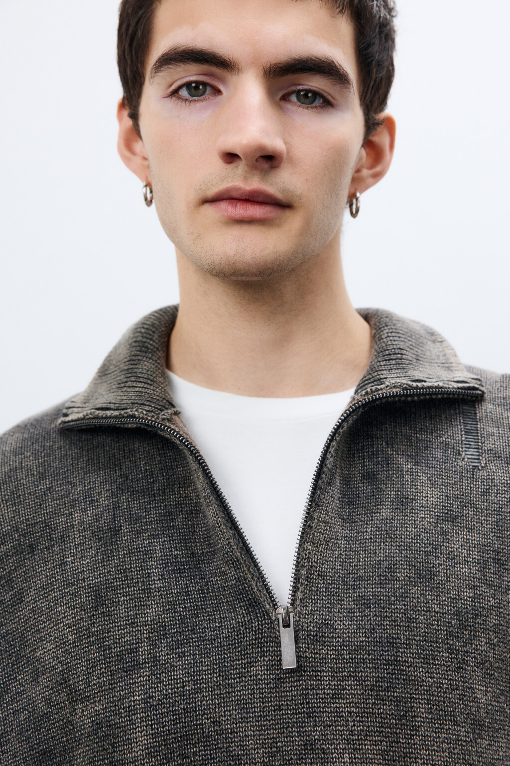 Джемпер рваный с вареным эффектом - цвет коричневый - 6