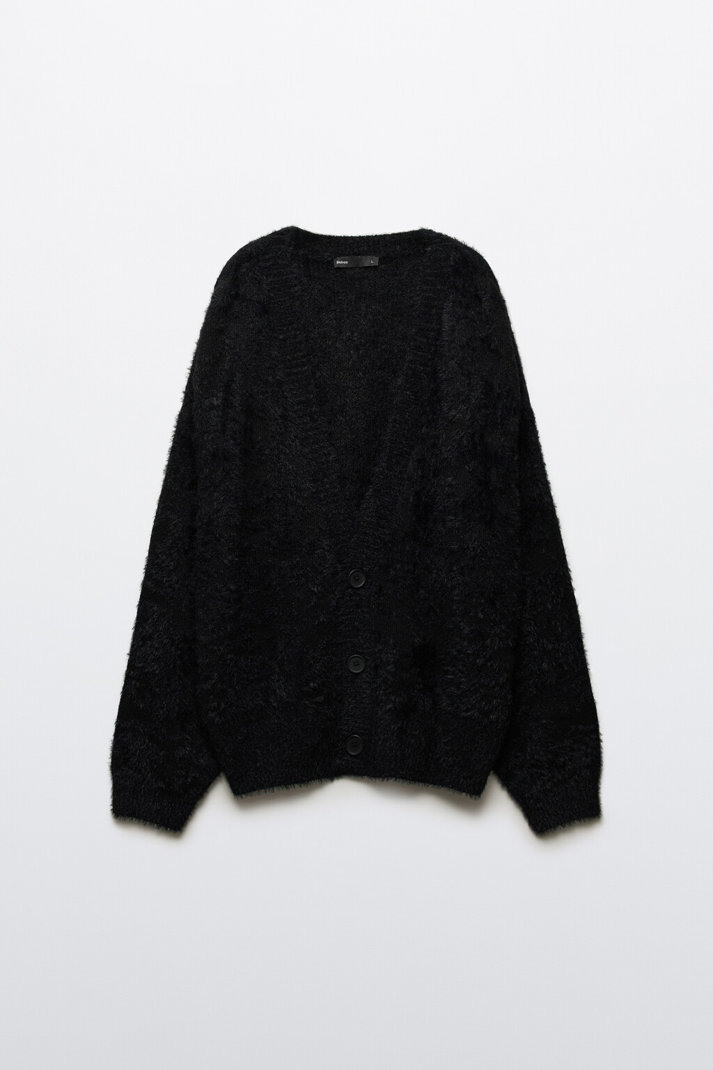 Кардиган на пуговицах с V-вырезом - цвет черный - 10