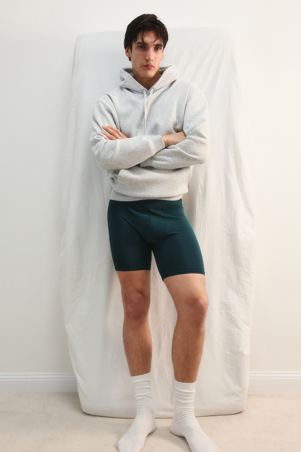 Трусы-боксеры из хлопкового трикотажа - цвет зеленый - 1