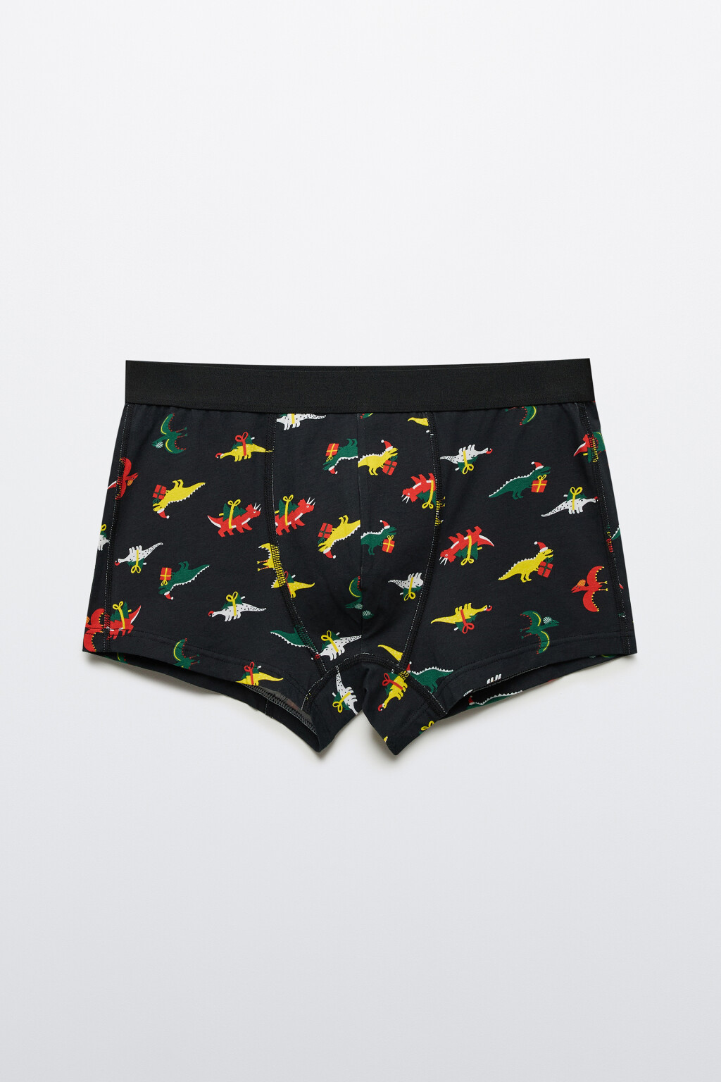 Трусы с новогодним принтом - цвет черный - 4