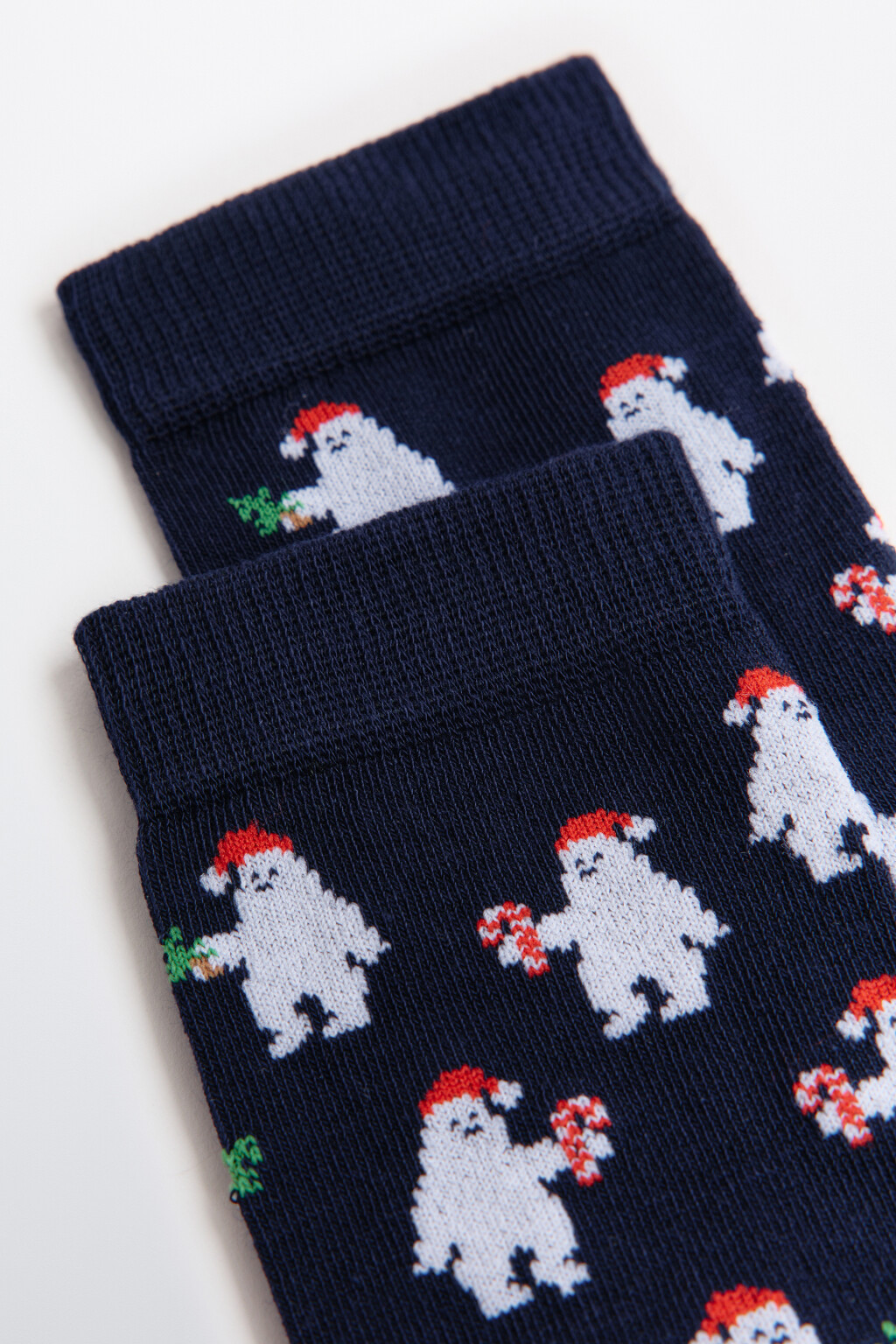 Носки с новогодним принтом - цвет синий - 2