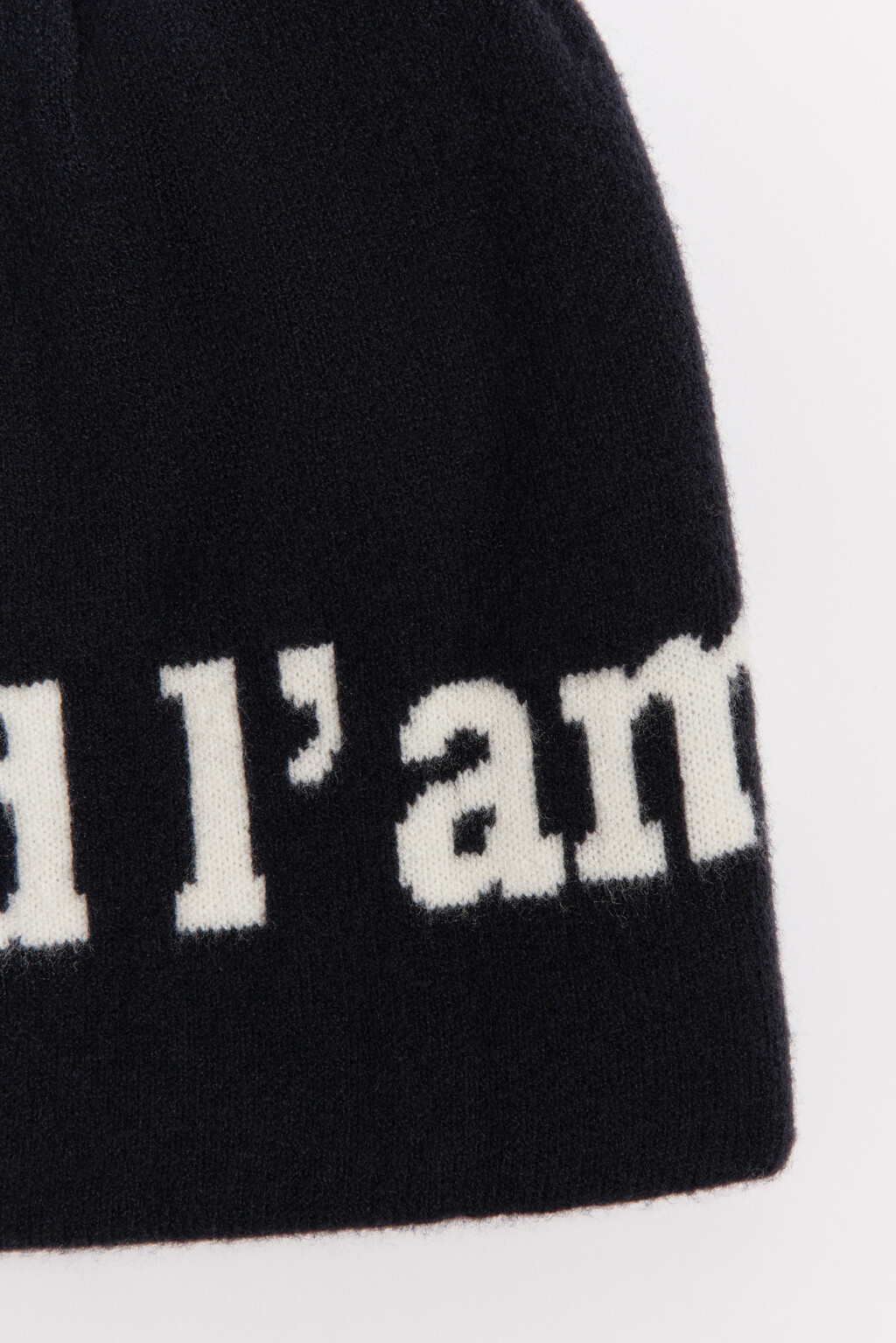 Шапка трикотажная с надписью - цвет черный - 6