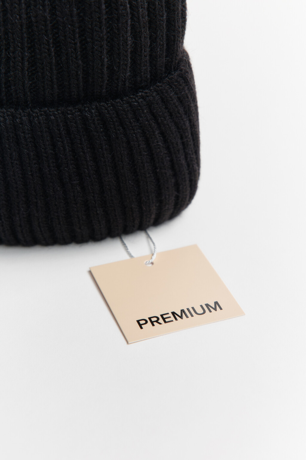 Шапка-бини шерстяная с утеплением - цвет черный - 5