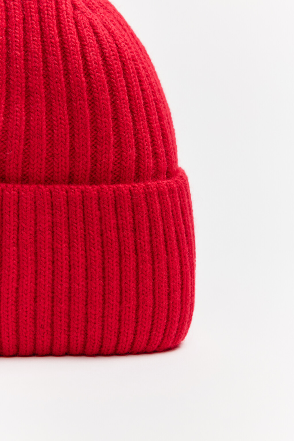 Шапка-бини шерстяная с утеплением - цвет красный - 5