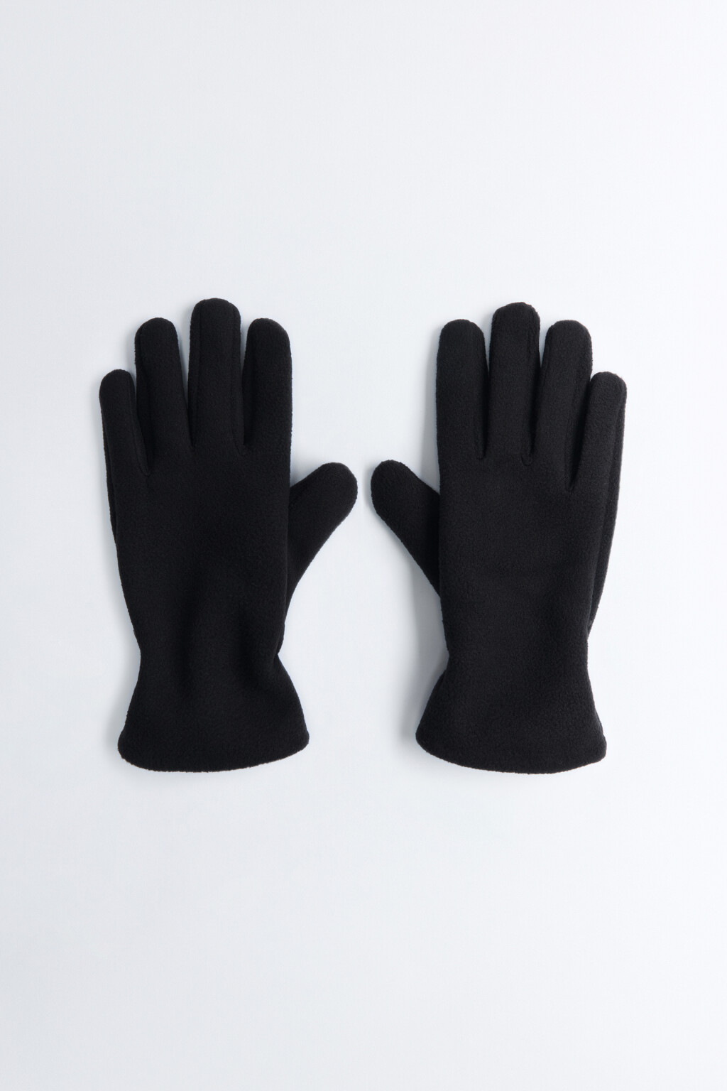 Перчатки теплые флисовые - цвет черный - 4