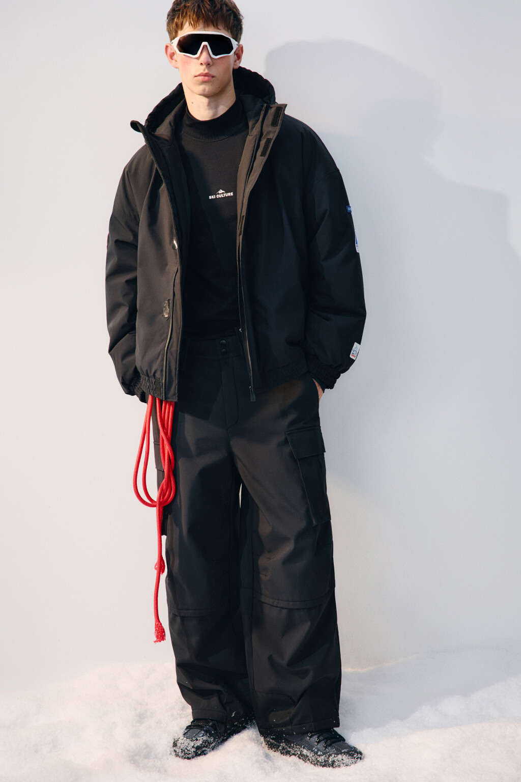 Брюки-карго горнолыжные непромокаемые - цвет черный - 1