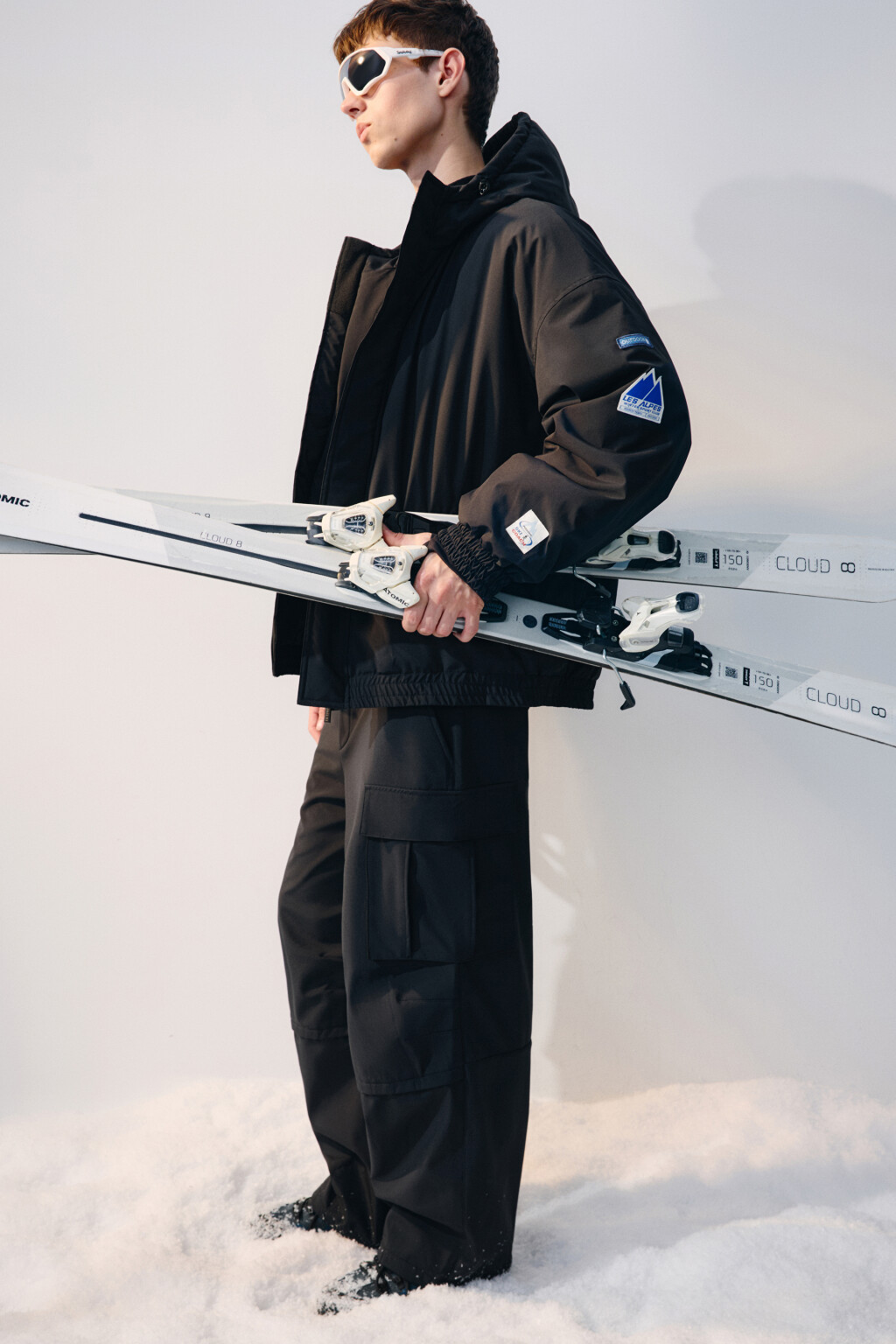 Брюки-карго горнолыжные непромокаемые - цвет черный - 2