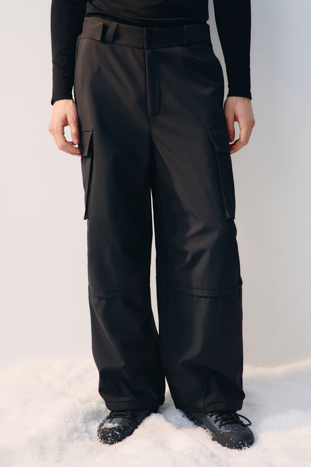 Брюки-карго горнолыжные непромокаемые - цвет черный - 3