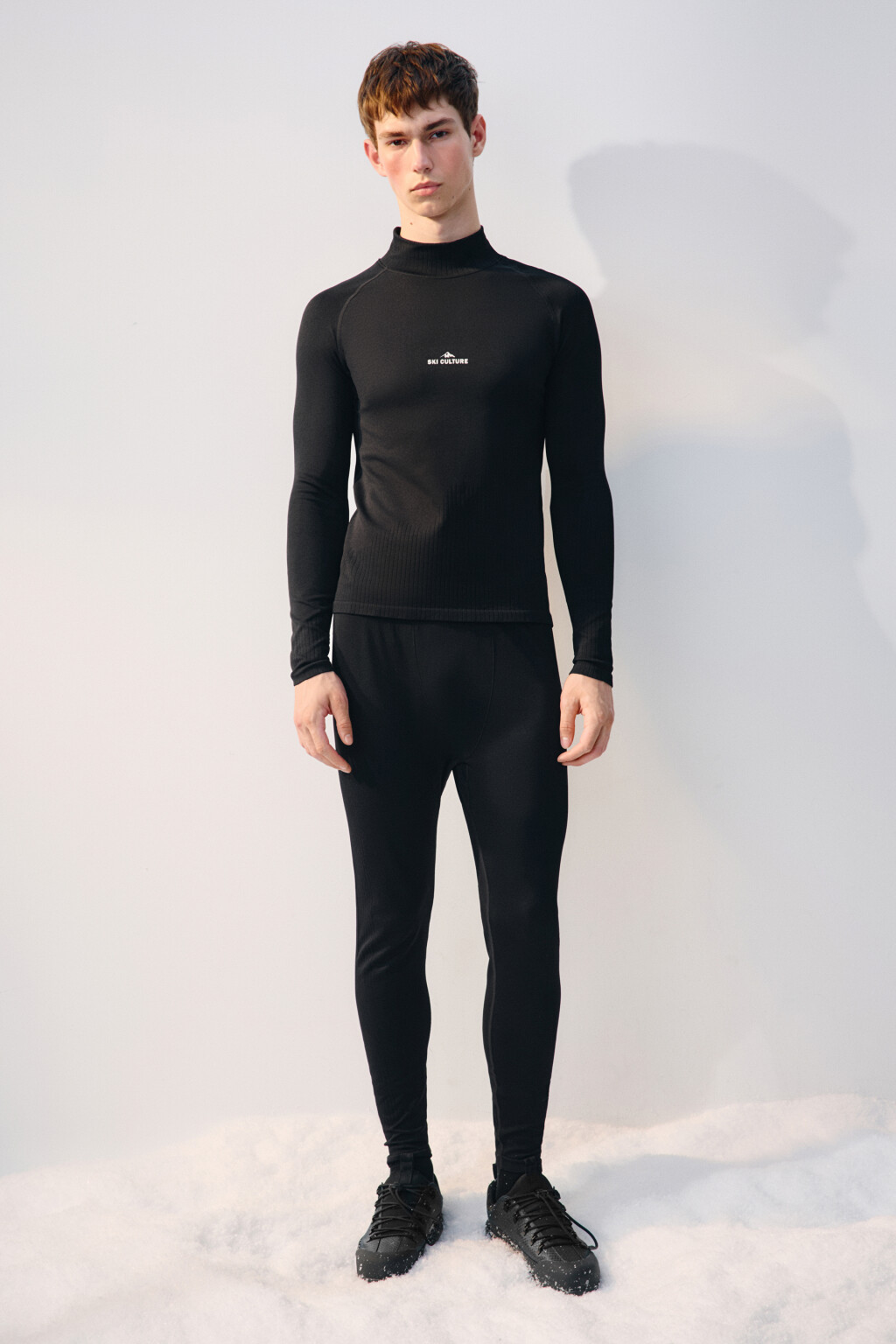 Леггинсы спортивные бесшовные - цвет черный - 5