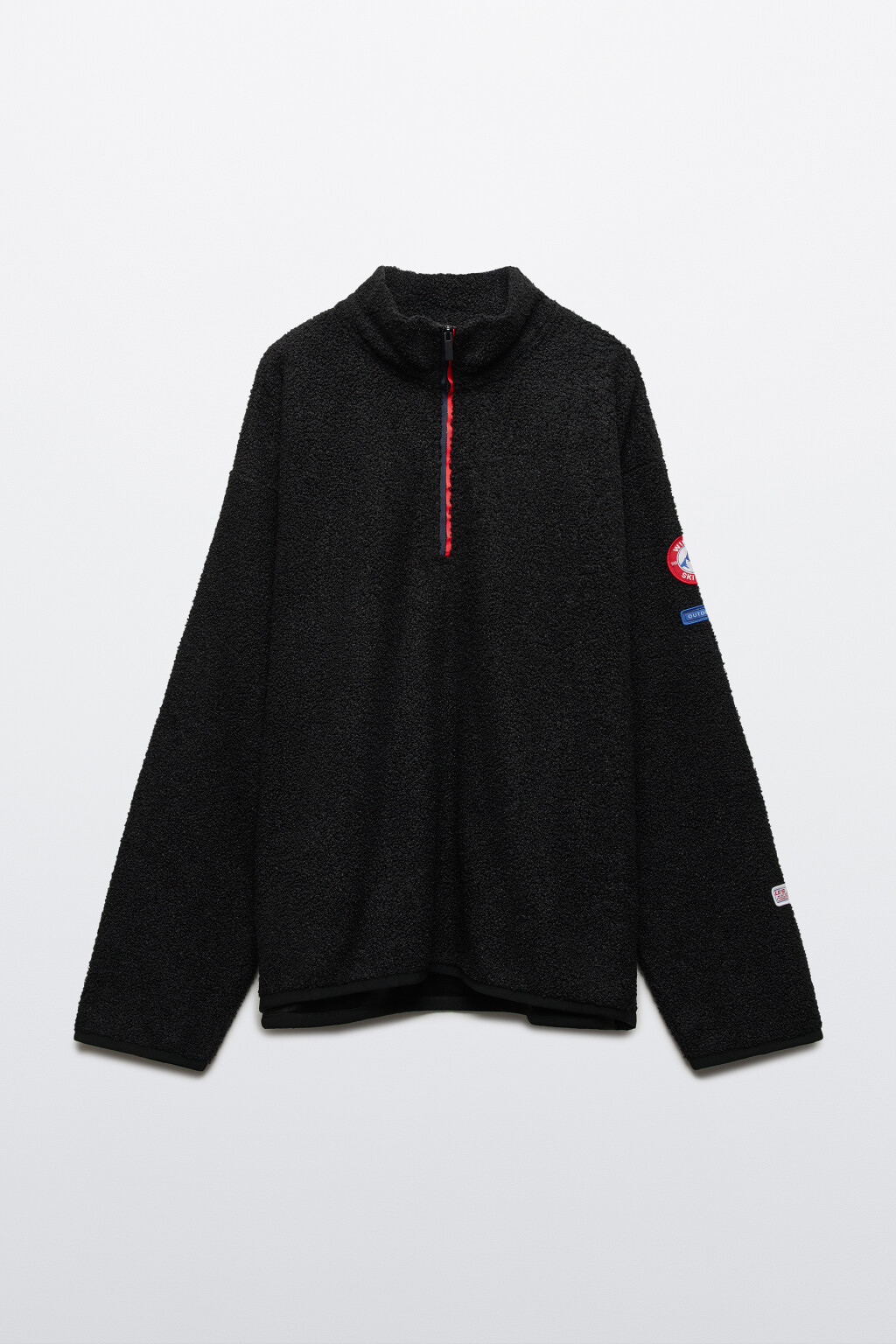 Толстовка-флиска с нашивками - цвет черный - 9