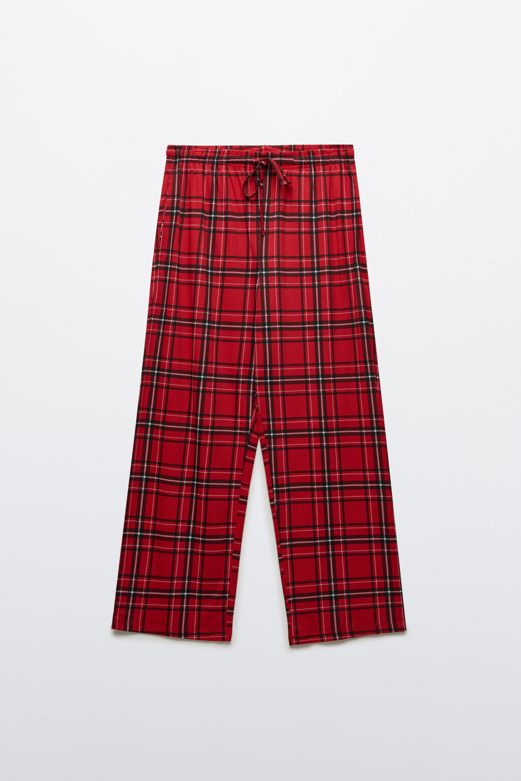 Брюки пижамные в клетку - цвет красный - 8