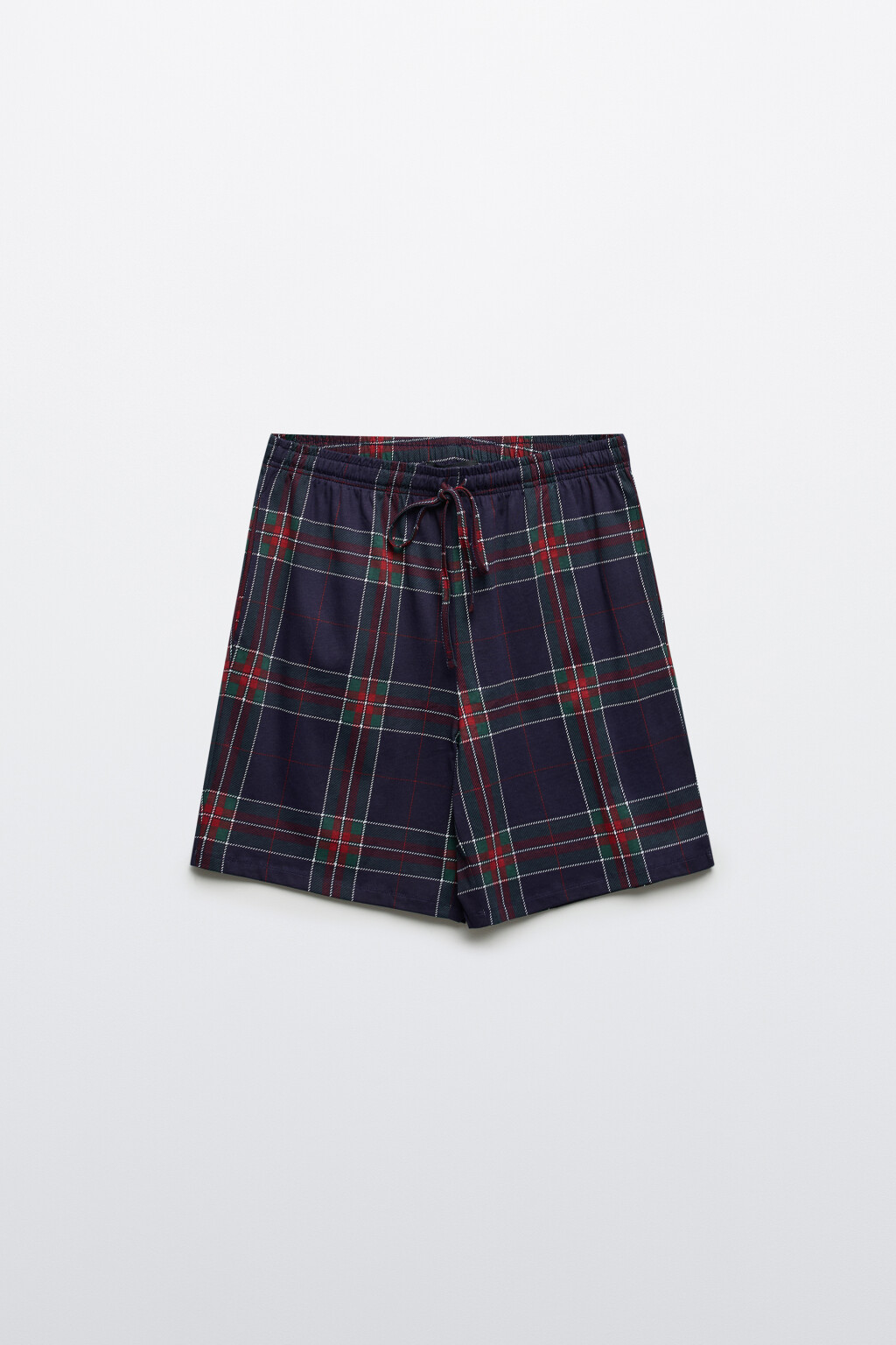 Шорты пижамные в клетку - цвет синий - 8