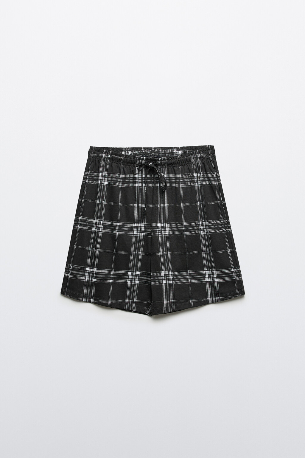 Шорты пижамные в клетку - цвет черный - 8