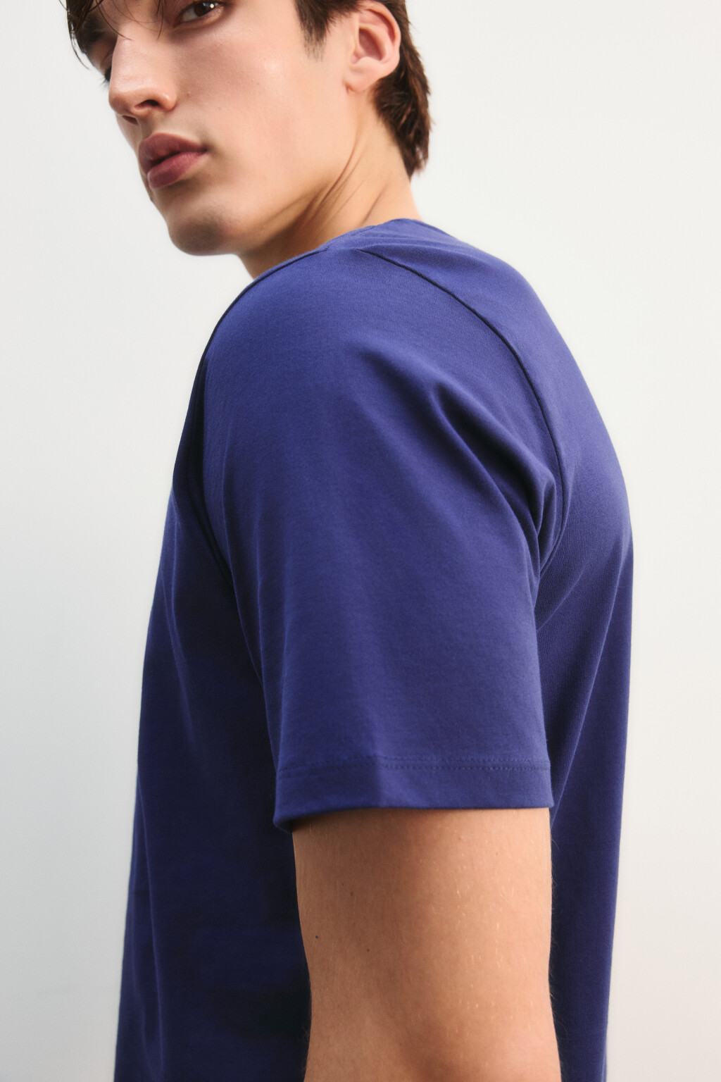 Футболка пижамная с новогодним принтом - цвет синий - 7