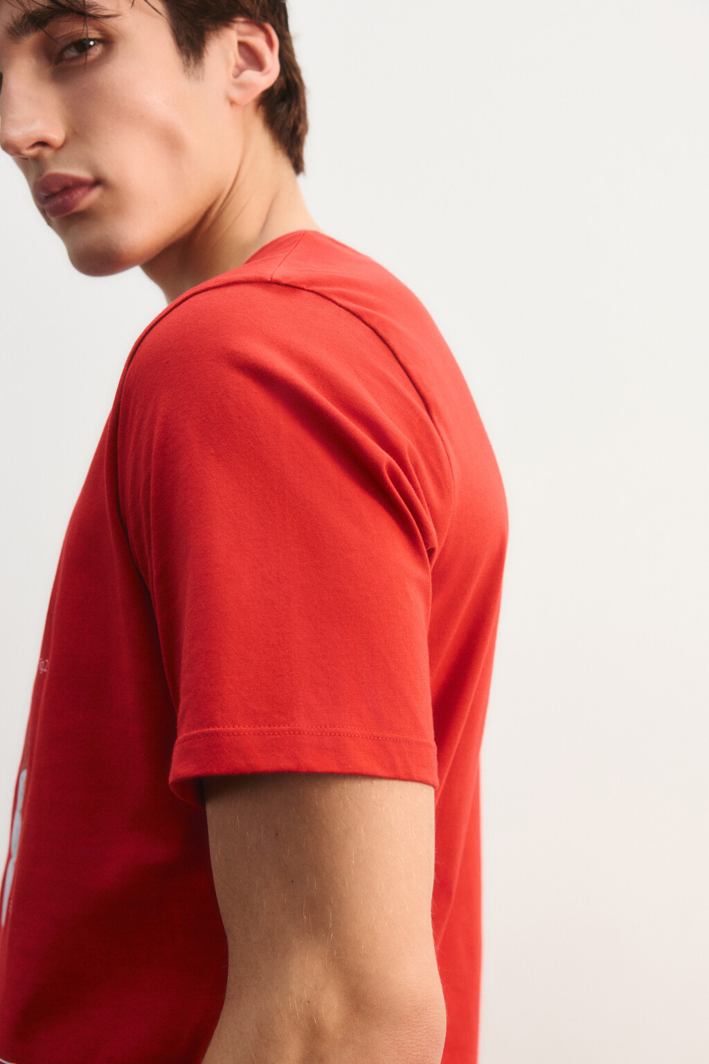 Футболка пижамная с новогодним принтом - цвет красный - 8