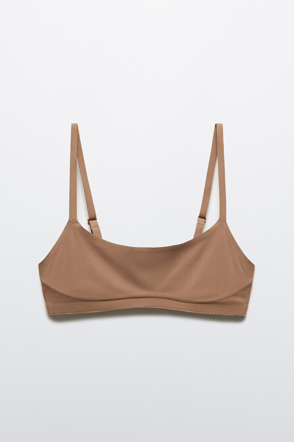 Бюстгальтер-топ на тонких бретелях - цвет коричневый - 5