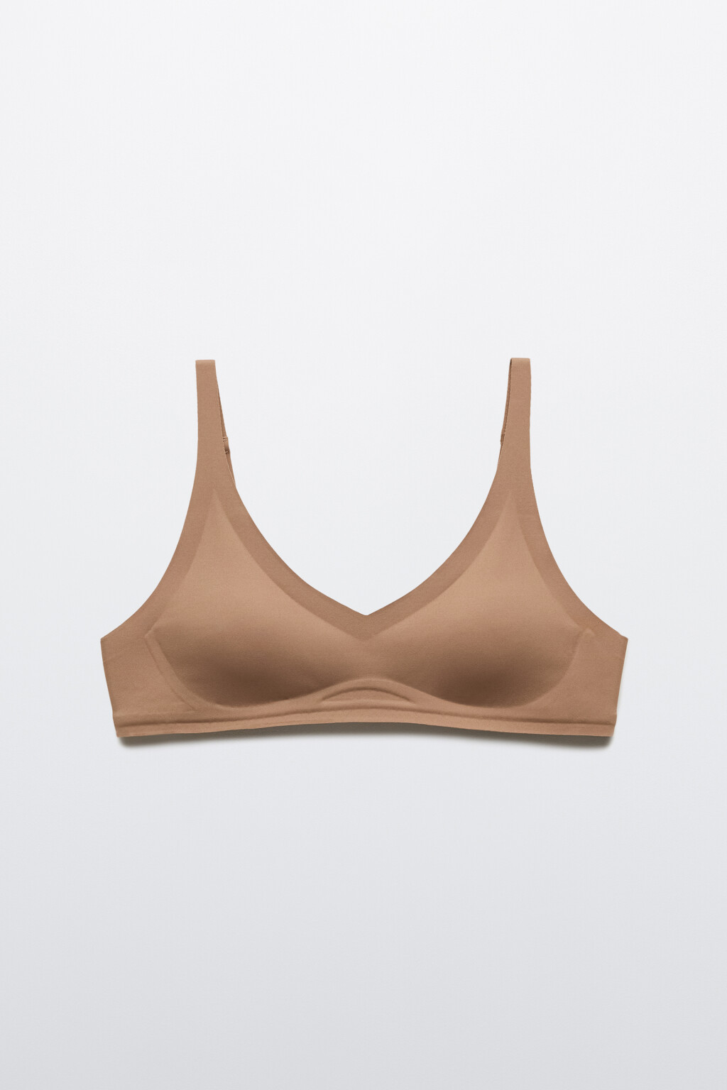 Бюстгальтер базовый на косточках - цвет коричневый - 5