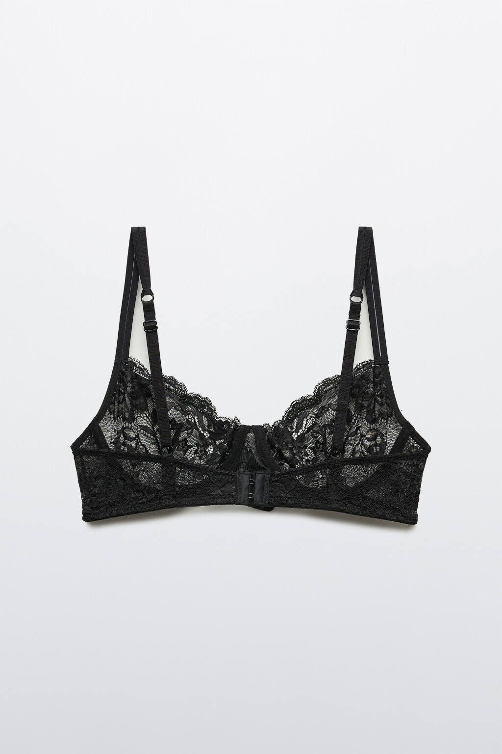 Бюстгальтер-бра из кружева - цвет черный - 6