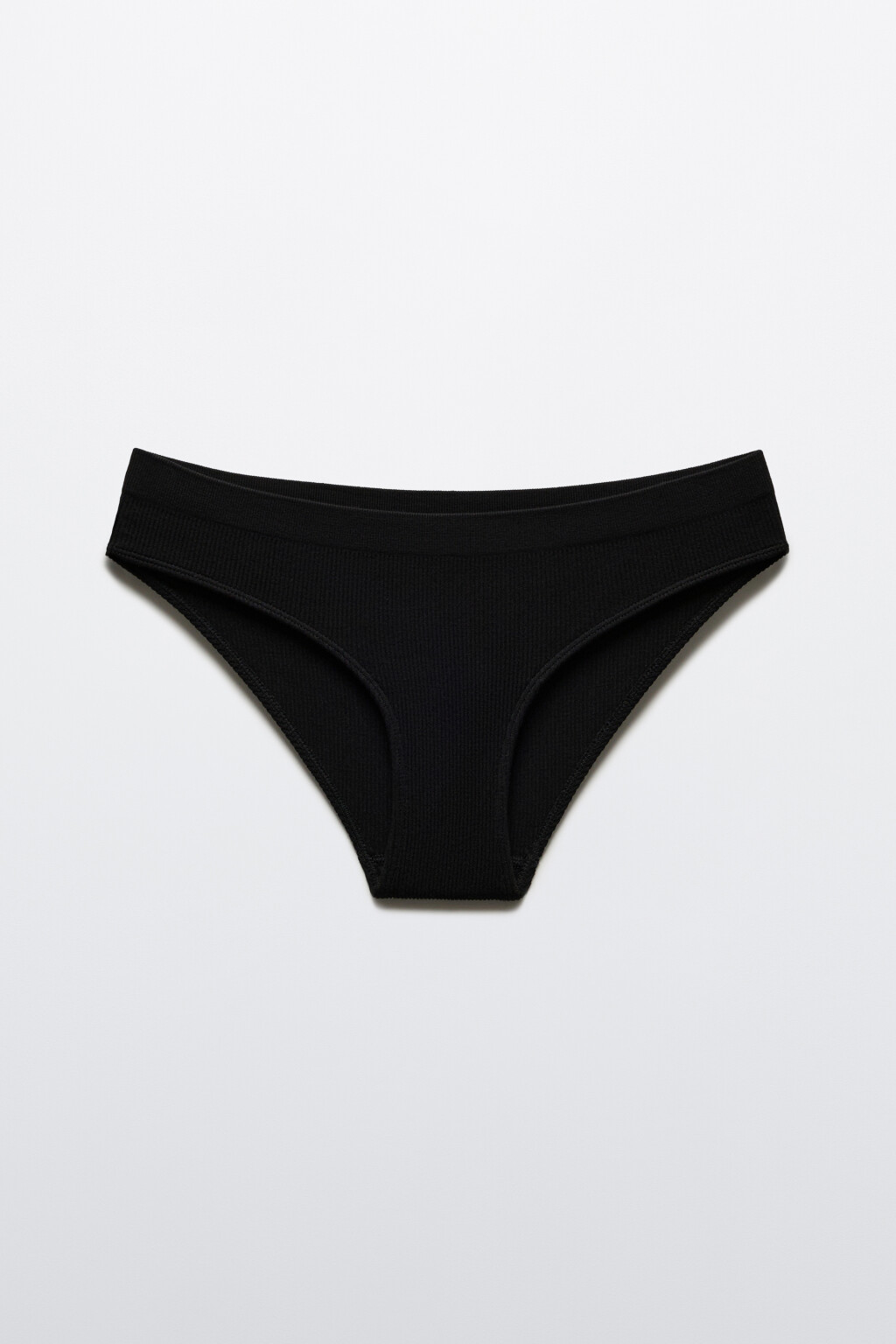 Трусы-слипы бесшовные в рубчик - цвет черный - 5