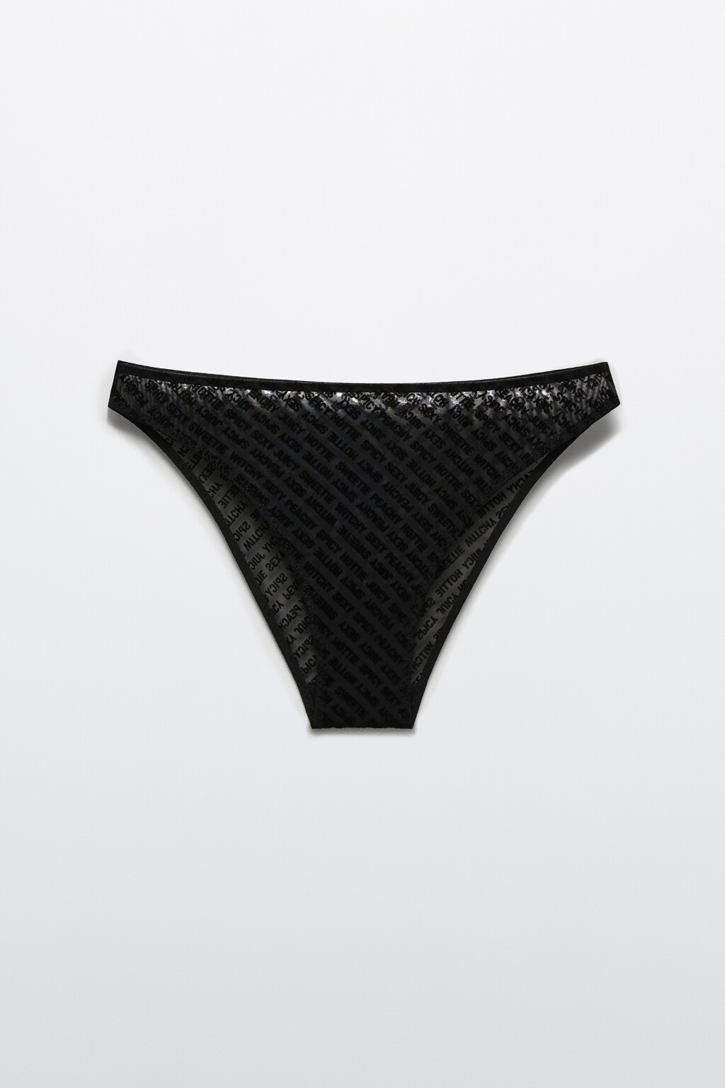 Трусы-слипы из сетки с принтом - цвет черный - 5