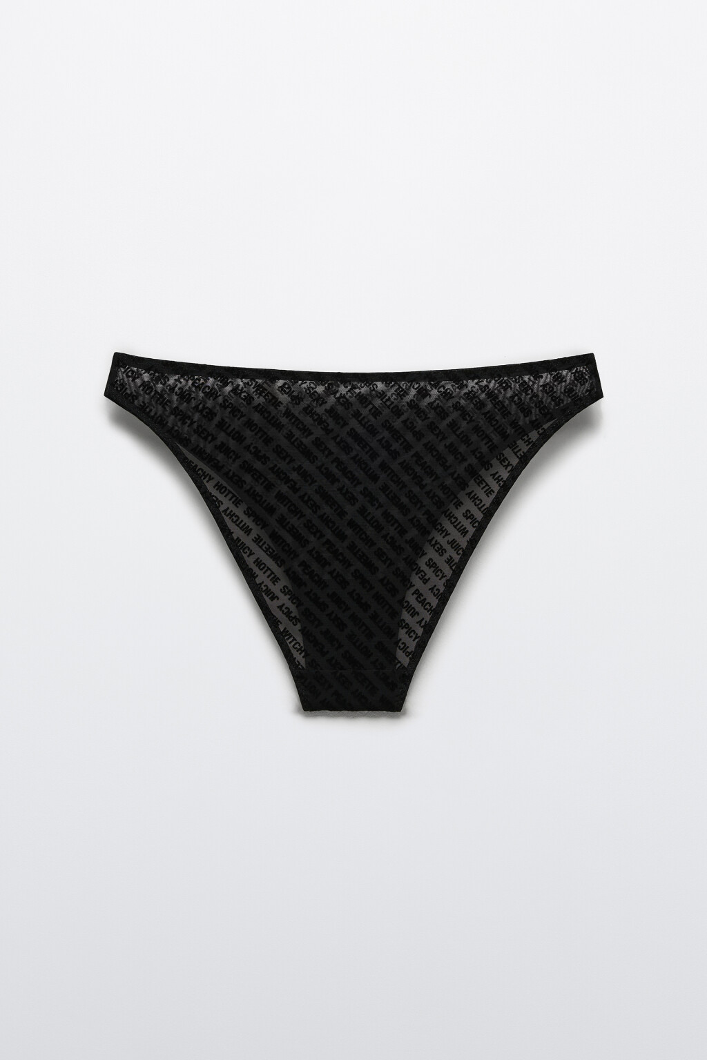 Трусы-слипы из сетки с принтом - цвет черный - 6