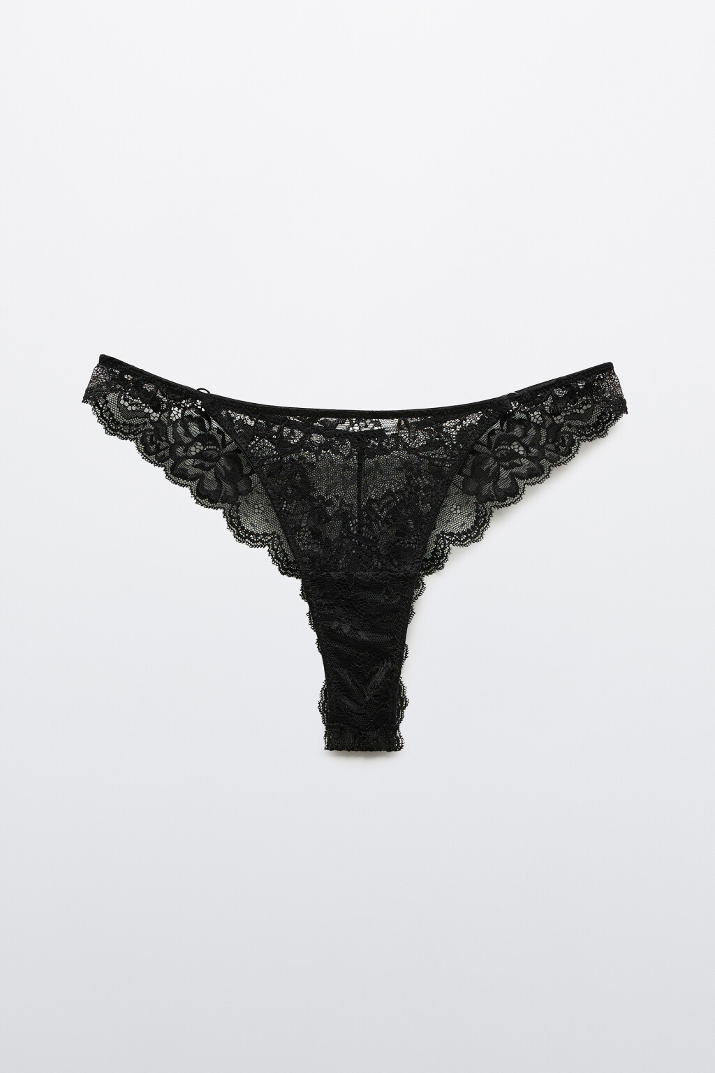Трусы-стринги из кружева - цвет черный - 5
