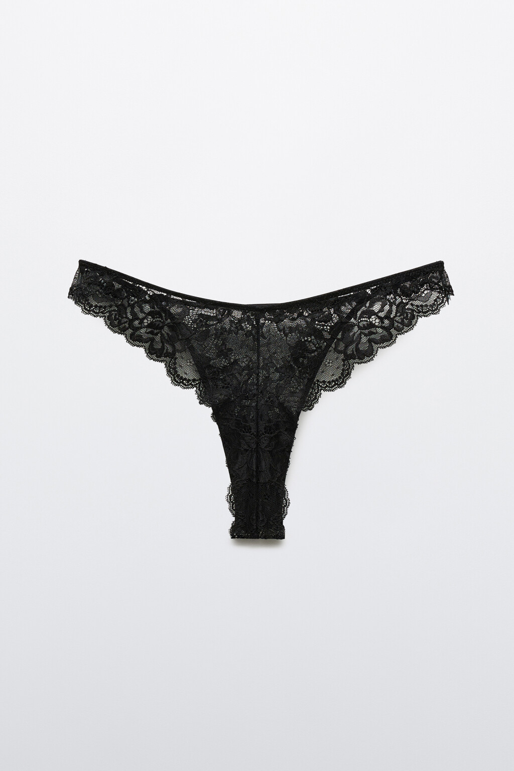 Трусы-стринги из кружева - цвет черный - 6