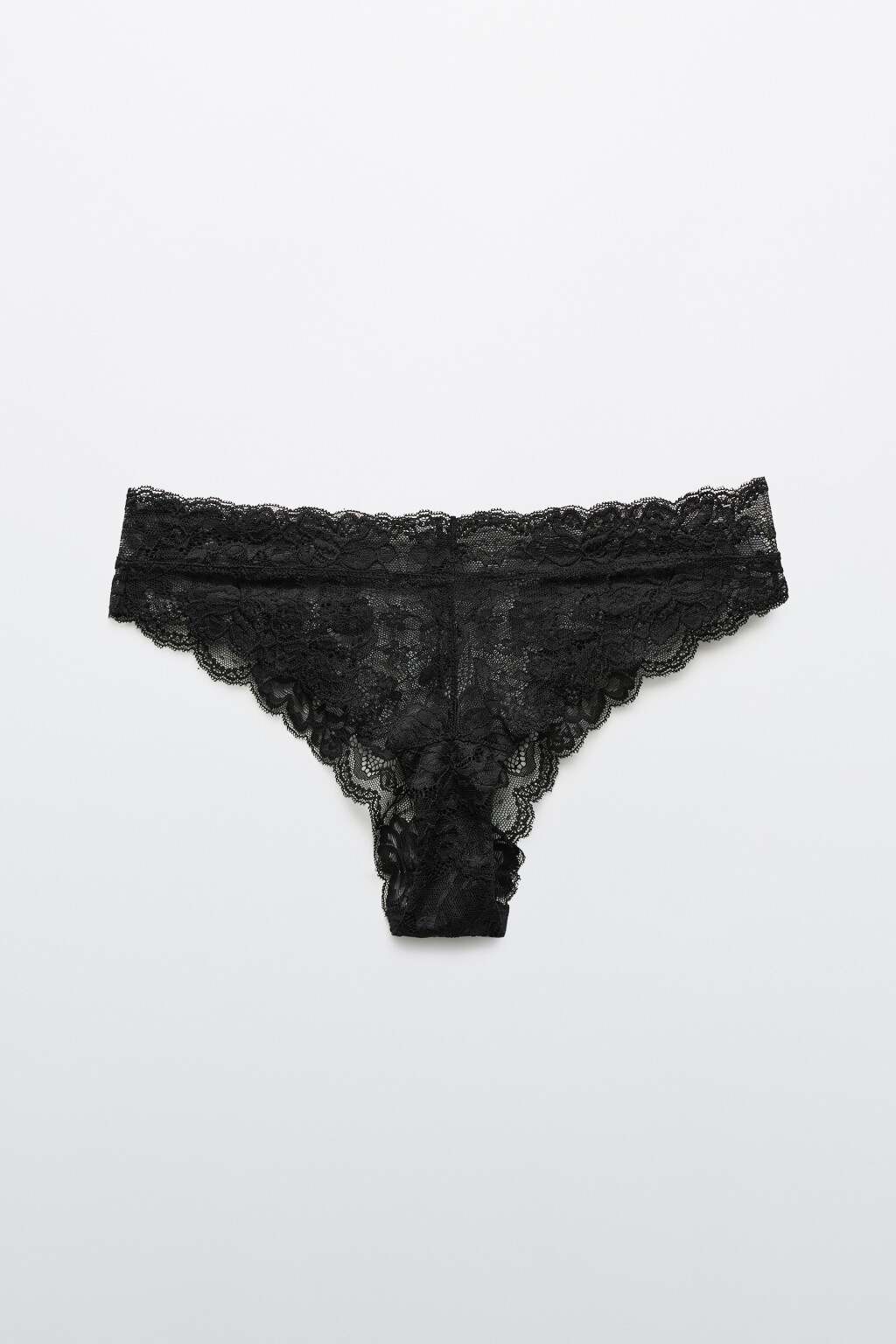Трусы-слипы кружевные - цвет черный - 5