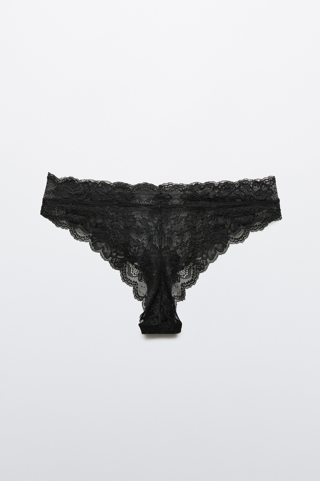 Трусы-слипы кружевные - цвет черный - 6