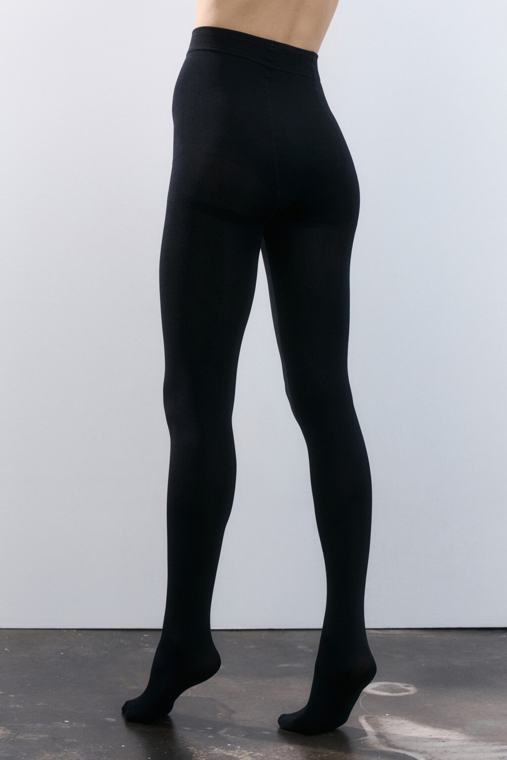 Колготки плотные 160 den - цвет черный - 2