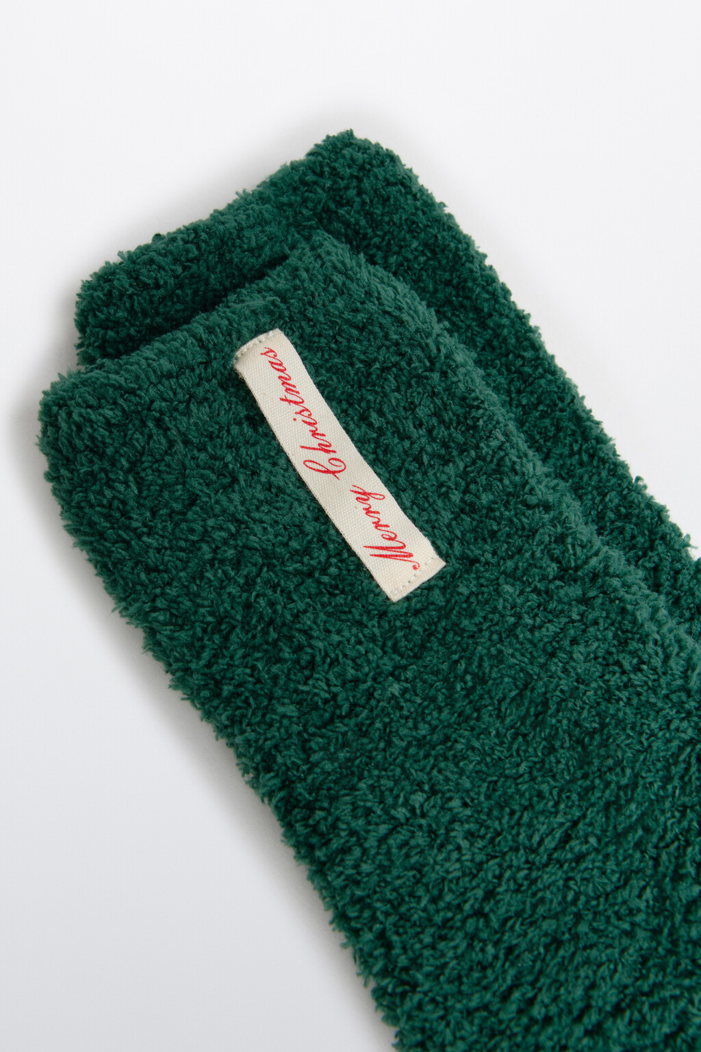 Носки высокие махровые с патчем - цвет зеленый - 2