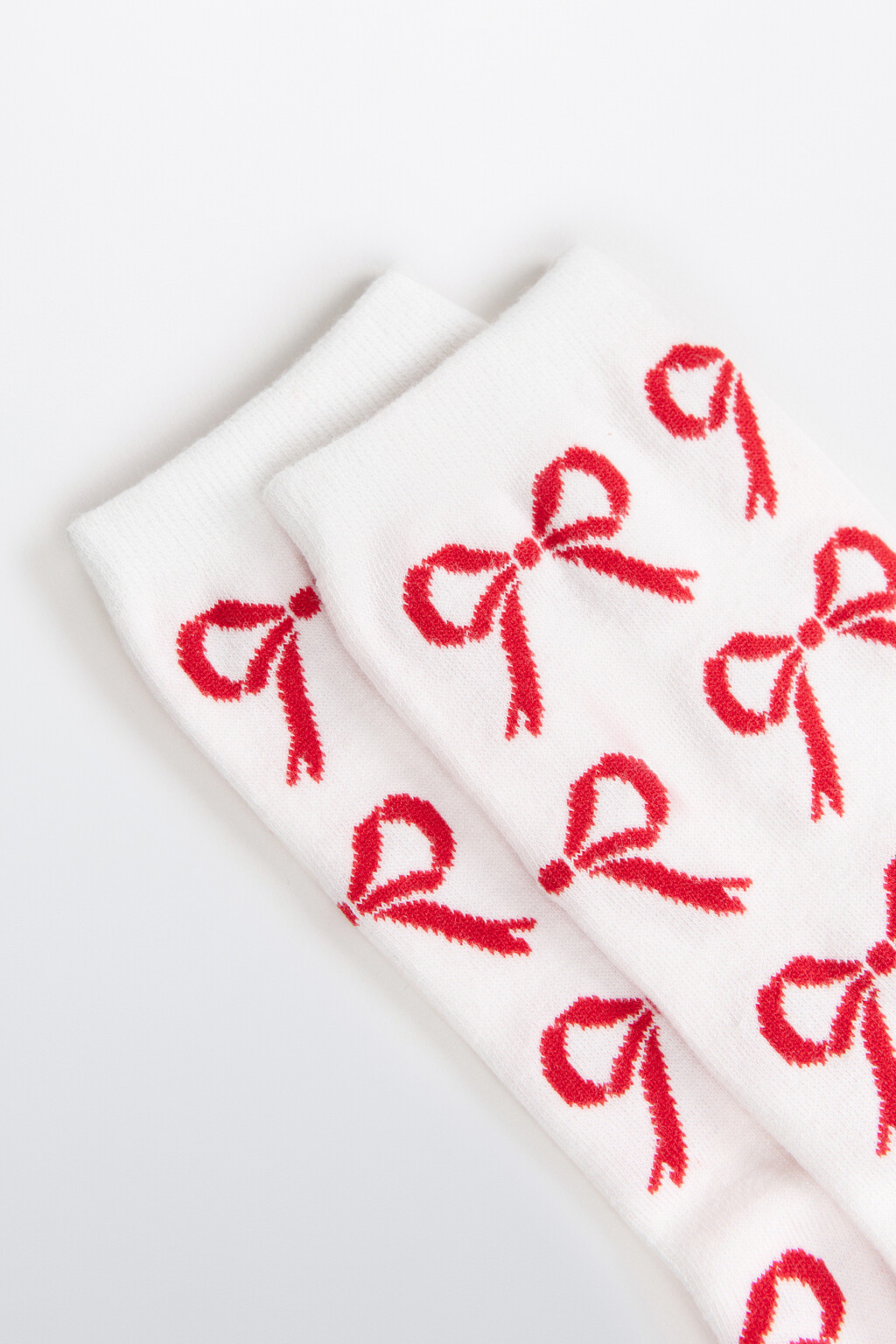 Носки с новогодним принтом - цвет красный - 2