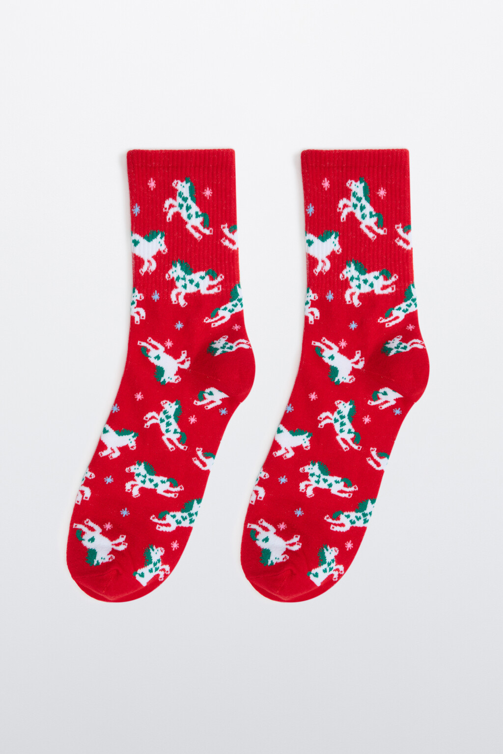 Носки с новогодним принтом - цвет мультиколор - 1