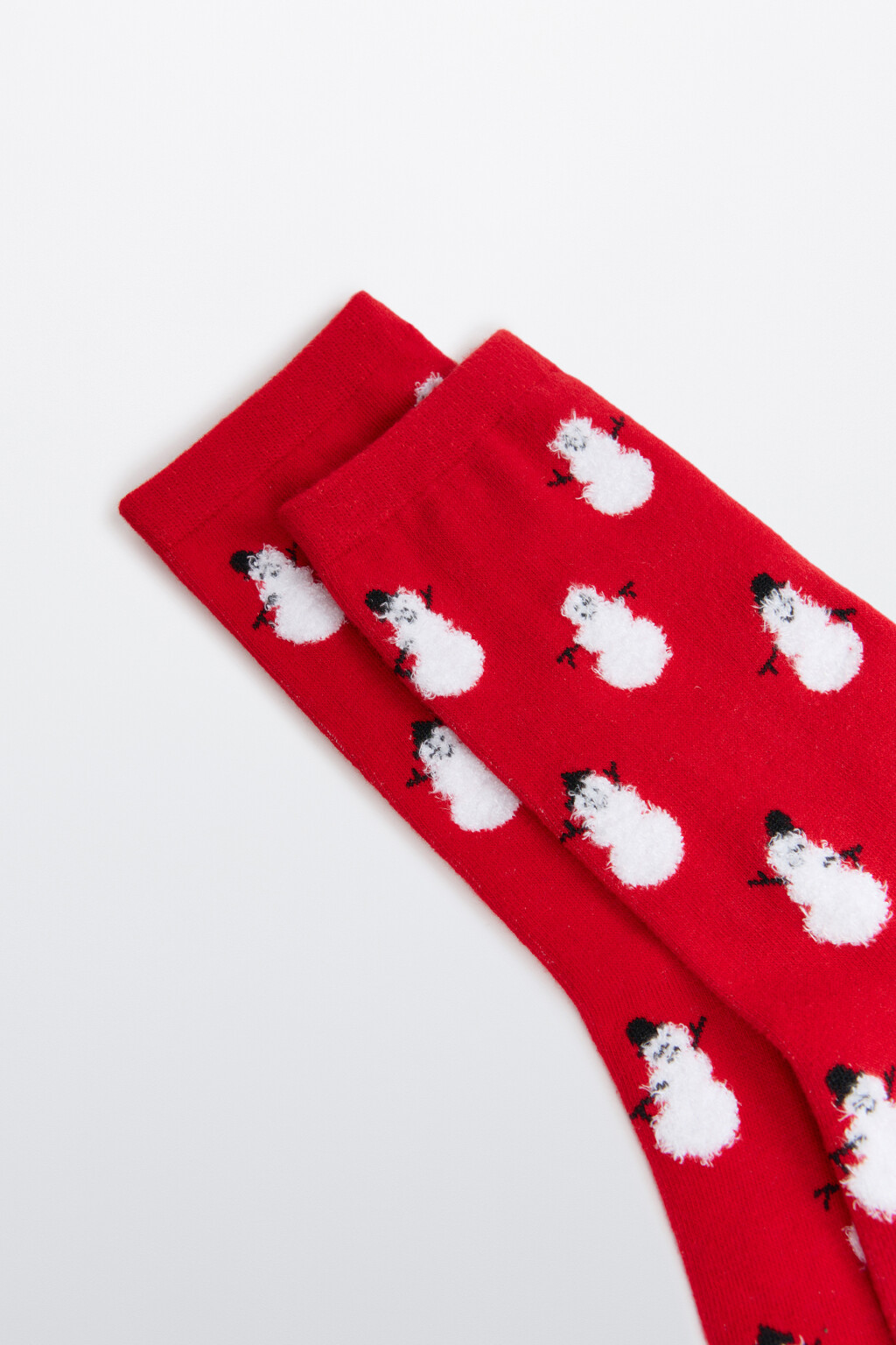 Носки с новогодним принтом - цвет красный - 2