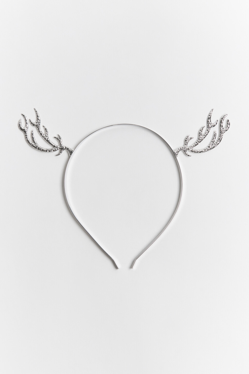 Ободок с оленьими рожками - цвет серый - 1