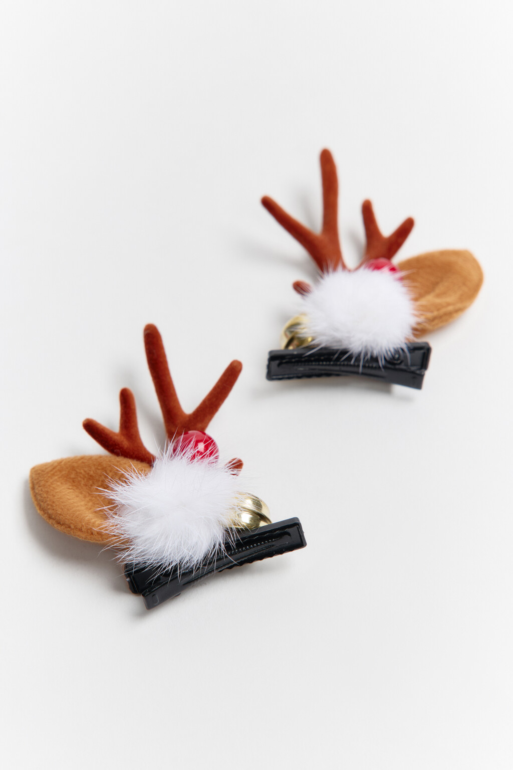 Заколки с ушками и рожками (2 штуки) - цвет белый - 2