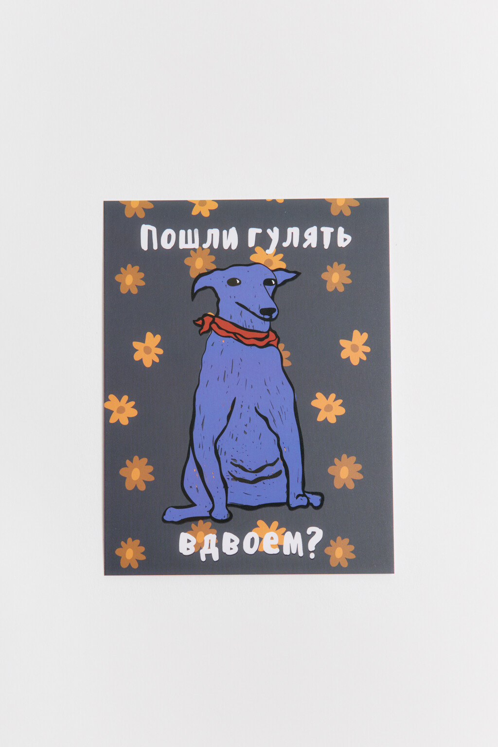 Открытка с рисунками и надписями - цвет черный - 1