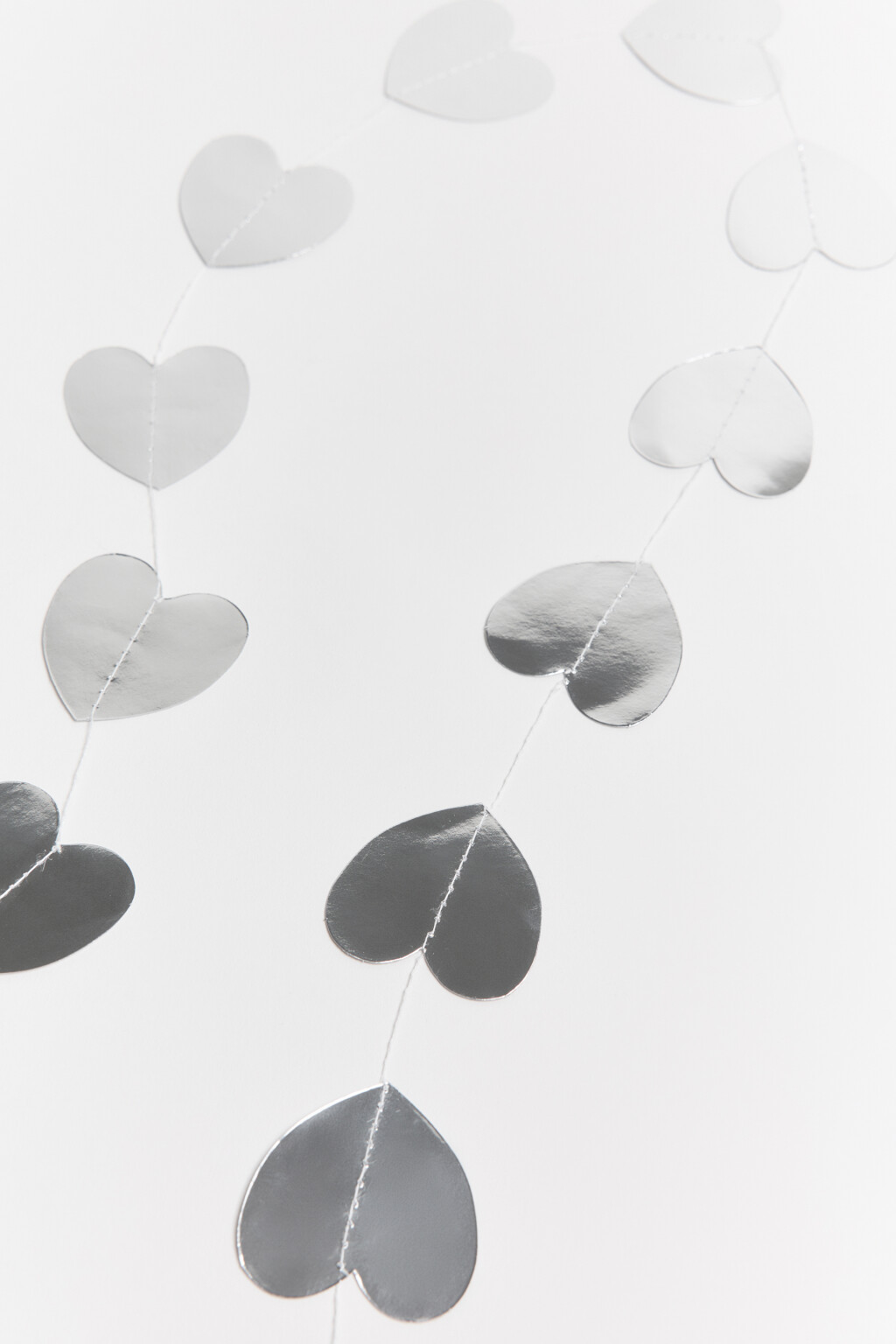 Гирлянда бумажная с сердечками - цвет серый - 2