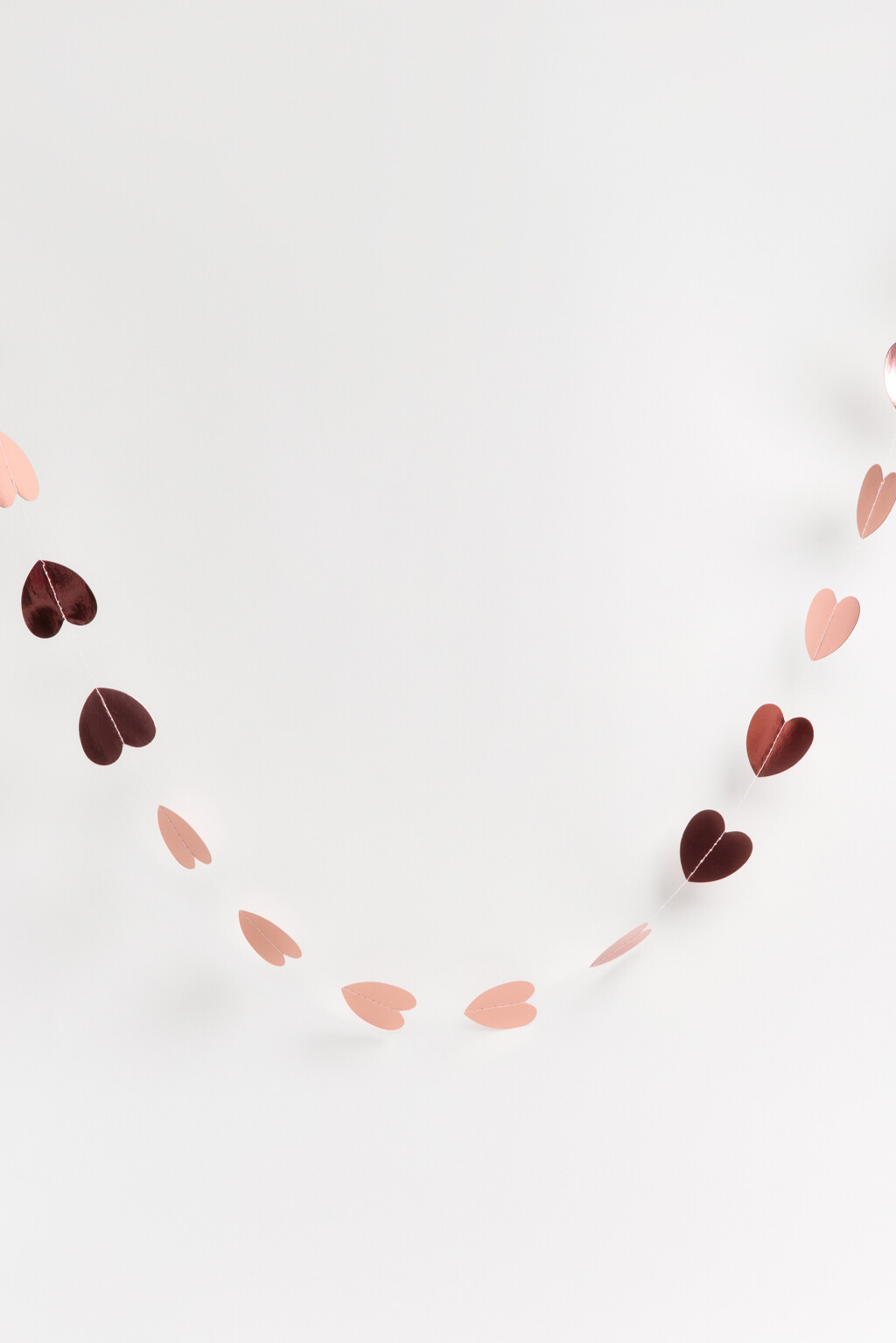 Гирлянда бумажная с сердечками - цвет розовый - 1