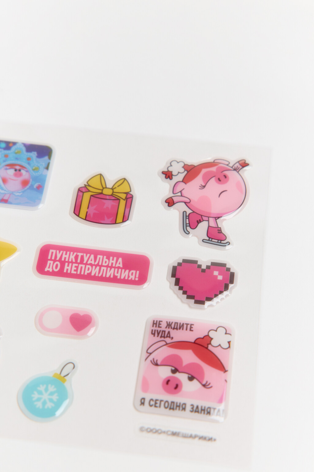 Набор наклеек-стикеров - цвет белый - 2