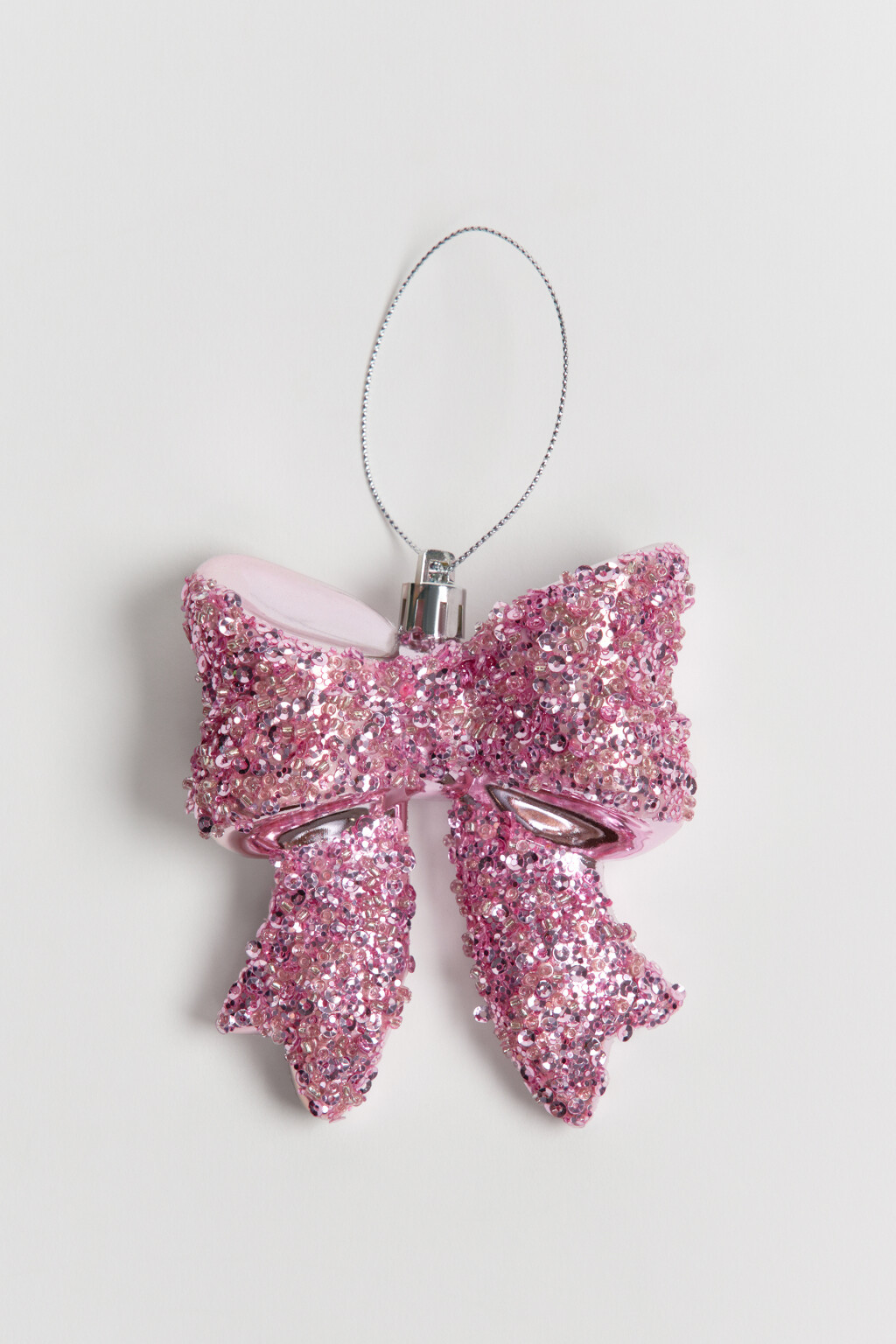 Игрушка-бант елочная с блестками - цвет мультиколор - 1