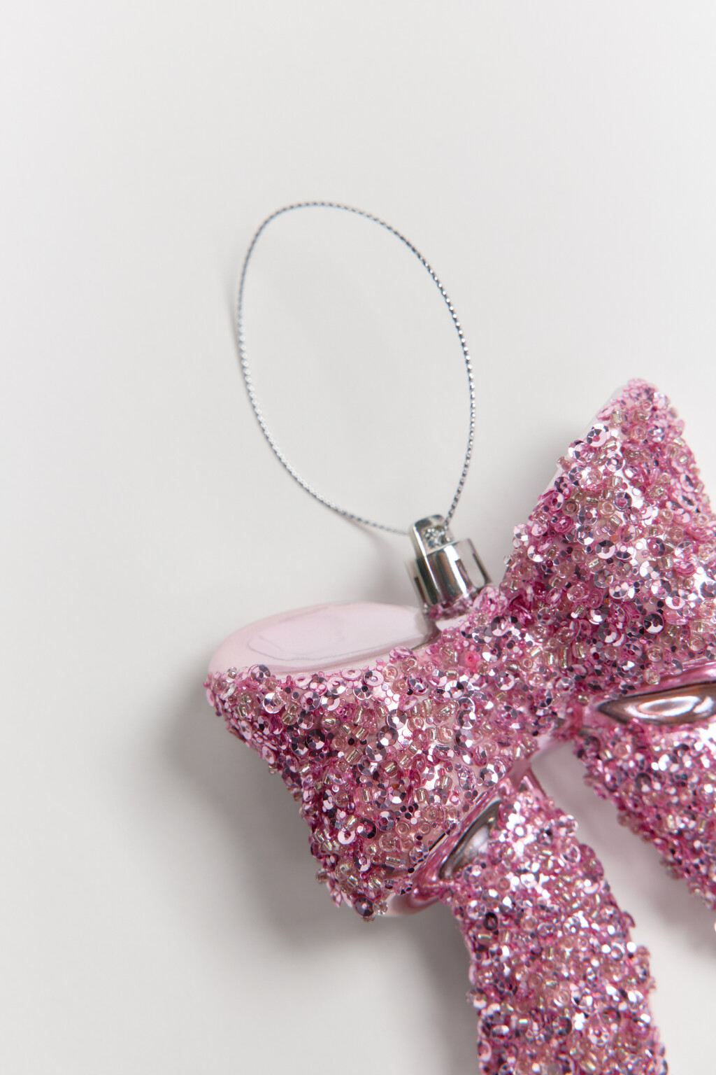 Игрушка-бант елочная с блестками - цвет мультиколор - 2