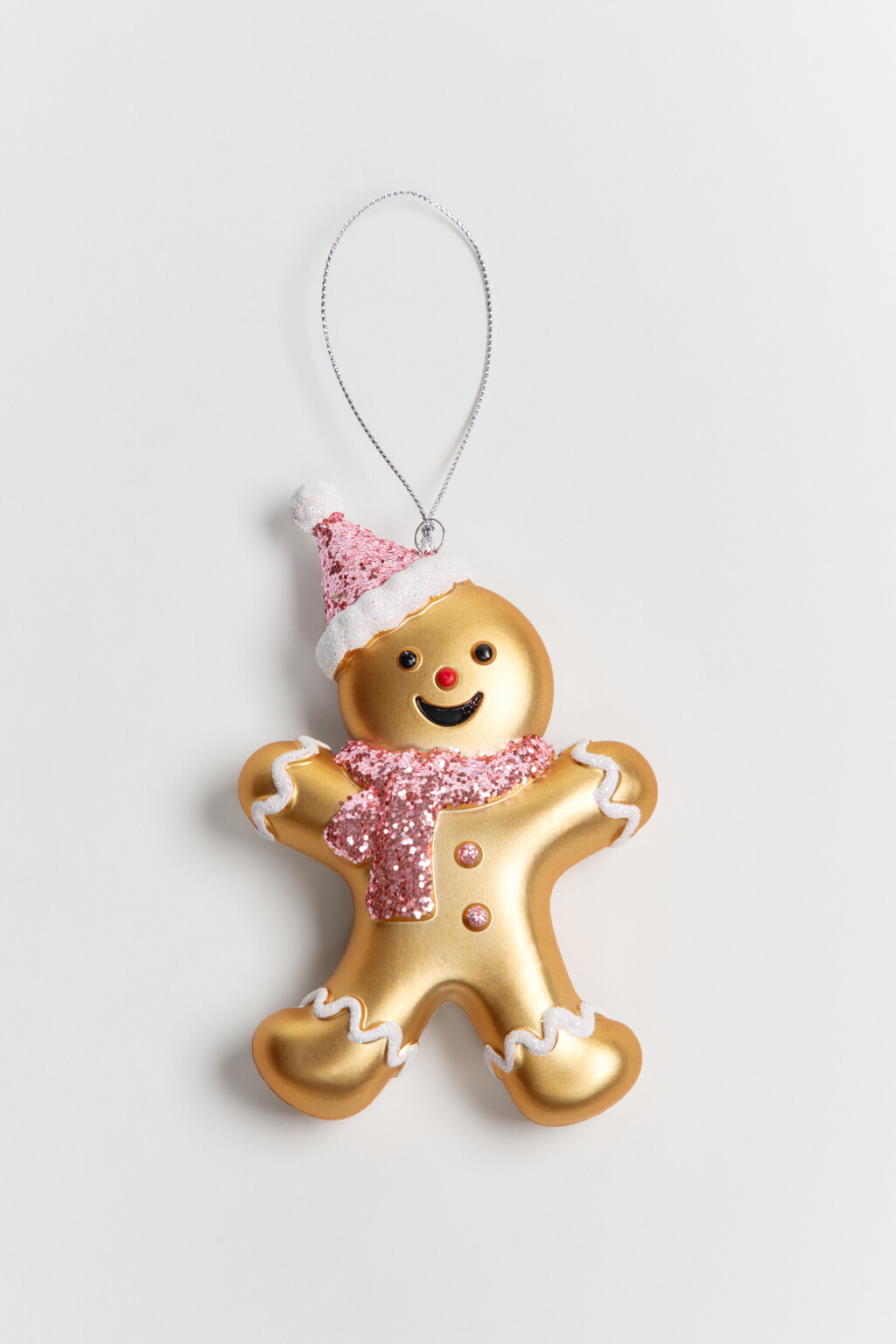 Игрушка-пряник елочная с блестками - цвет мультиколор - 1