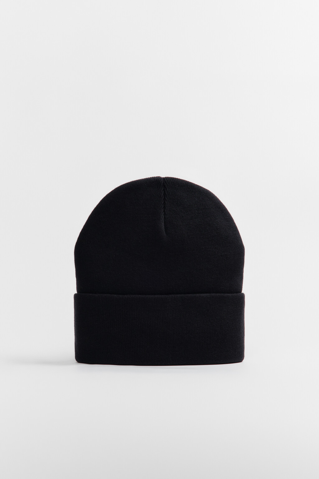 Шапка-бини трикотажная - цвет черный - 3