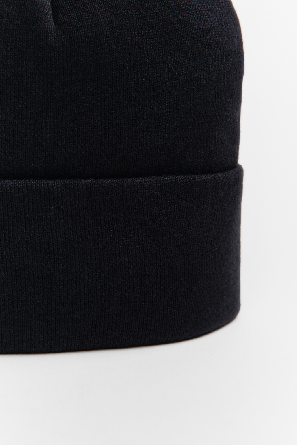 Шапка-бини трикотажная - цвет черный - 4